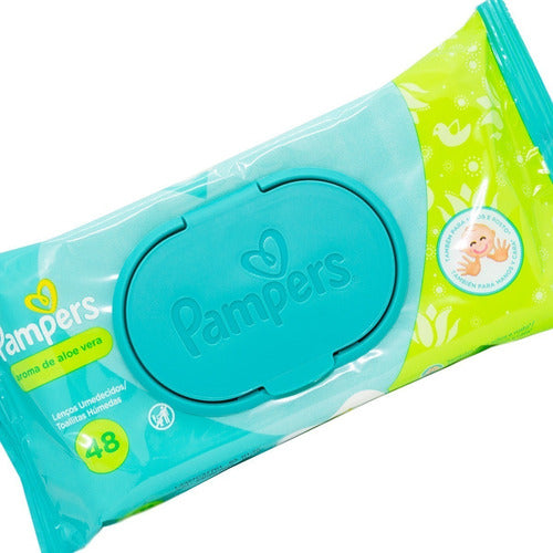 Pampers Kit X6 Toallitas Húmedas Aroma Aloe Vera Bebes 3