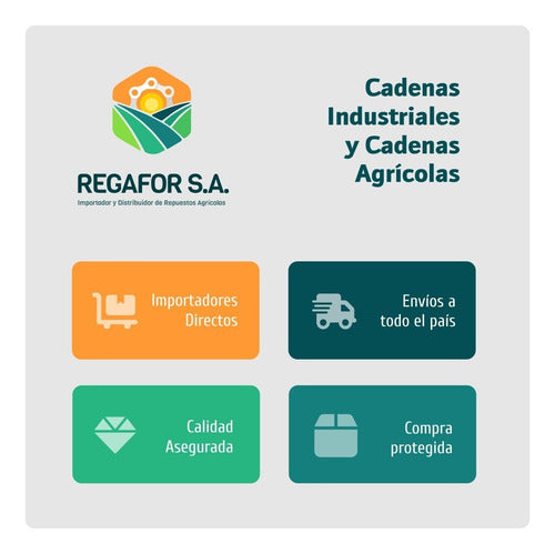 Media Malla Para Cadena Rodillos Asa 50h Paso 5/8  Reforzada 3