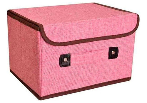 Home Basics Cotton Organizer Box with Lid 0