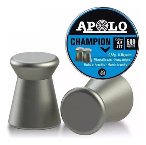 Apolo Champion Cal 177 4.5 Mm 0.55gr X500 Units 0