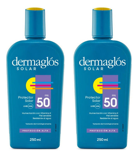 Dermaglós Combo X2 Solar Protector SPF 50 Emulsion 250ml 0