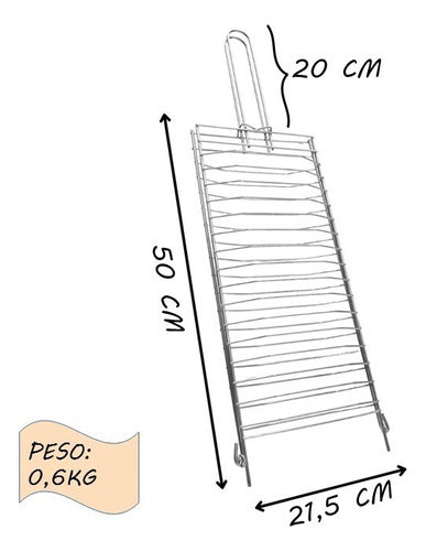 Van Hogar® Parrilla Para Pescado Carnes Camping Asado 67 X 17.5 C 1