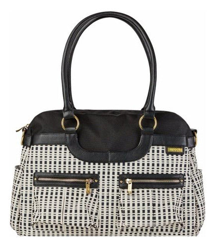 JJ Cole Bolso Maternal Satchel Black & Cream 0