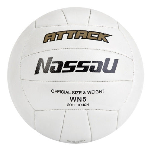 Nassau Attack Volleyball Ball - 5 Soft Touch Professional 0