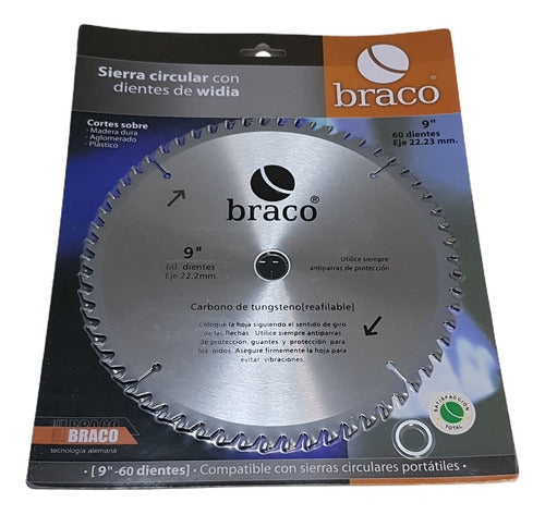 Braco Widia Cutting Disc 9p 230mm X 60d Center 22 - 20 - 16 0