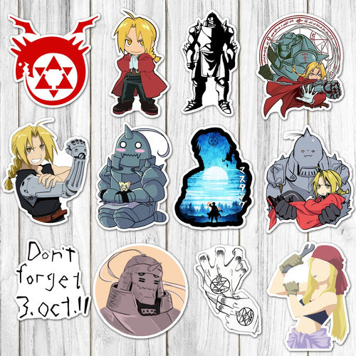 Stickers Fullmetal Alchemist 15 Unidades 1