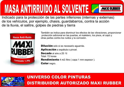 Maxi Rubber Masa Antirruido Goterol Negro 1.3k 1