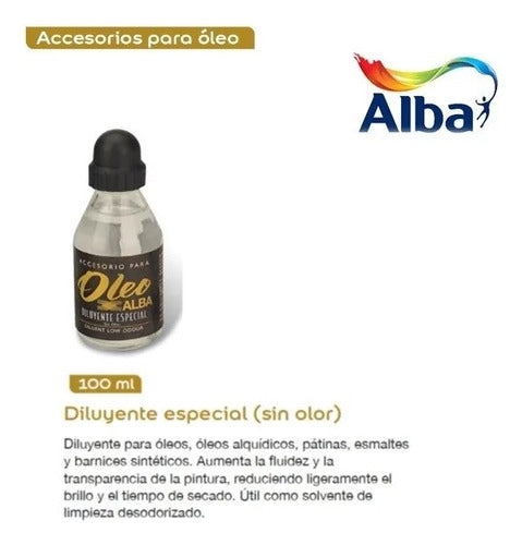 Alba Special Thinner for Artists and Oil Odorless 100ml 1