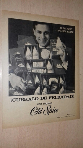 P328 Clipping Antigua Publicidad Perfume Old Spice Año 1968 0