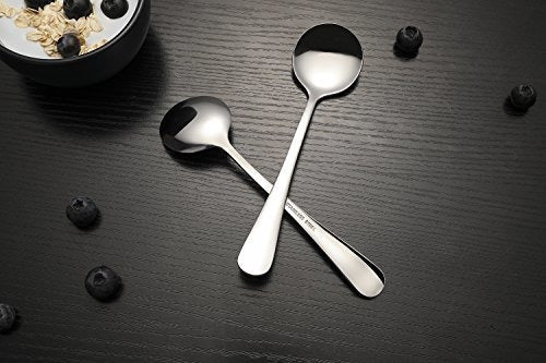 Hiware Stainless Steel Soup Spoons Set of 12 2