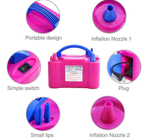 Electric Balloon Pump Maquina Para Inflar Globos Arco Inflador Globos 1