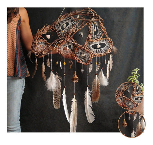 Handcrafted Large Native and Natural Crystal Dreamcatchers 1