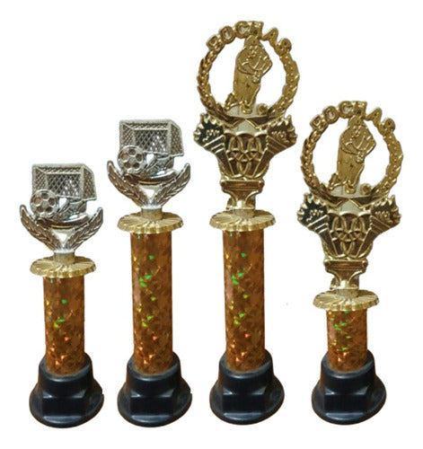 Trofeos Mundial Trofeo Columna / Apto Todos Los Deportes / 30cm/base Plastica 0