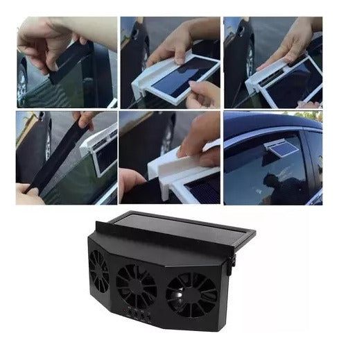 TOH Solar Powered Car Window Fan 5