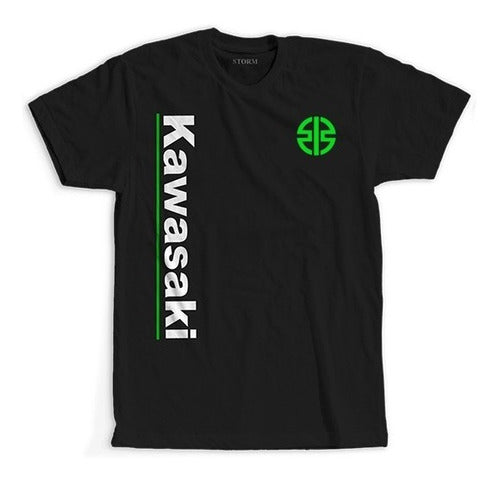 Storm Kawasaki Racing Team Simple Logo Racing T-Shirt 100% Cotton 0