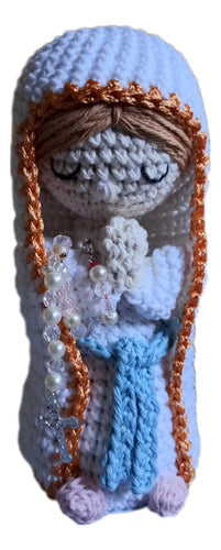 Creaciones Diana Virgencita De Lourdes (Amigurumi) Tejida En Hilo 0