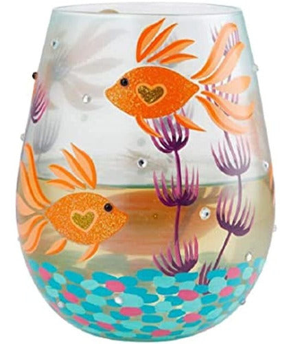 Enesco Copa De Vino Sin Tallo De Agua Turquesa Enesco Lolita 1