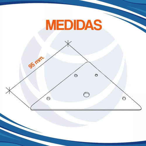 Cima Escuadra K Plana Blanca Para Colgar Alacena Hogar X10 2