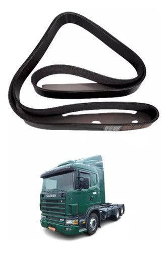 Correia Motor Gir Alt Ba Dh Acd Para Para Scania Caminhoes 1 0