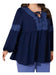 Schein Plus Size Cotton Blouse with Patches and Front Bow, XXL 1