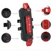 3x Rechargeable Waterproof Red White Auxiliary Bike Light 3