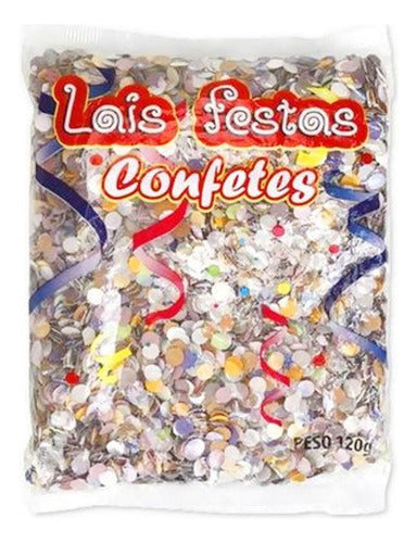 6 Pacotes Confete Carnaval Folia Festa Bloco 120g Total 720g 0