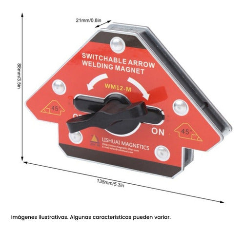 Lishuai Escuadra Magnética De Neodimio Modelo W12m Con Switch On-off 1