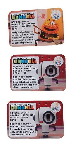 Tarjeta Coleccion Gumball Mc Donalds Lote X3 Gabym 0