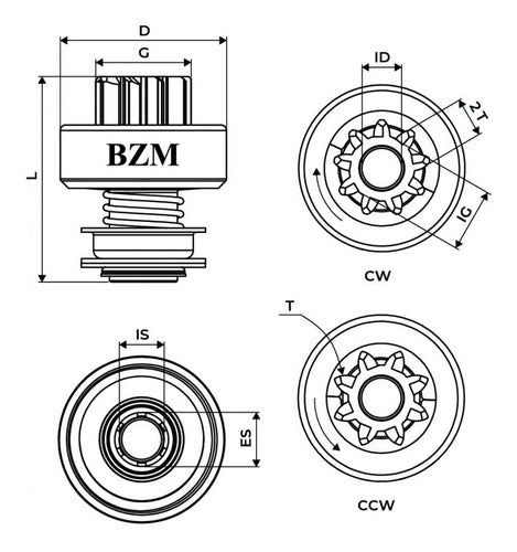 Impulsor De Partida Lu Trator Mt Maxion S4 Bzm 4