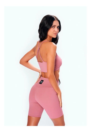 Basset Biker Linda High Compression Shorts - Pink 3