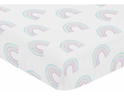 Dulce Jojo Diseños Pastel Arco Iris Niña Equipada Sábana De 1