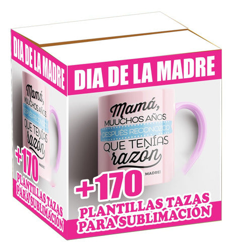 +170 Plantillas Para Sublimar Tazas Día De La Madre Kit Pack 0