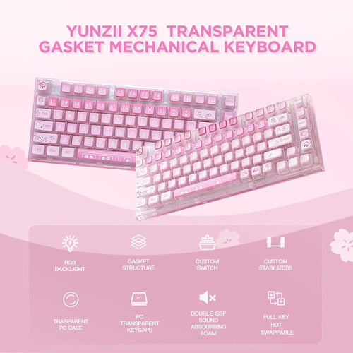 Yunzii X75 Teclado Mecánico Intercambiable En Caliente De 82 1