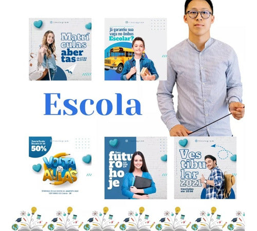 Pack Editável Canva Marketing Escolar Completo 4