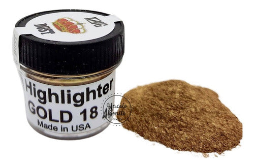 King Dust Colorante En Polvo Dorado Oro 18k Metalizado 0