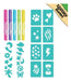 Repuesto De Airbrush Plush Kit De 5 Crayones Y 20 Stencils 2