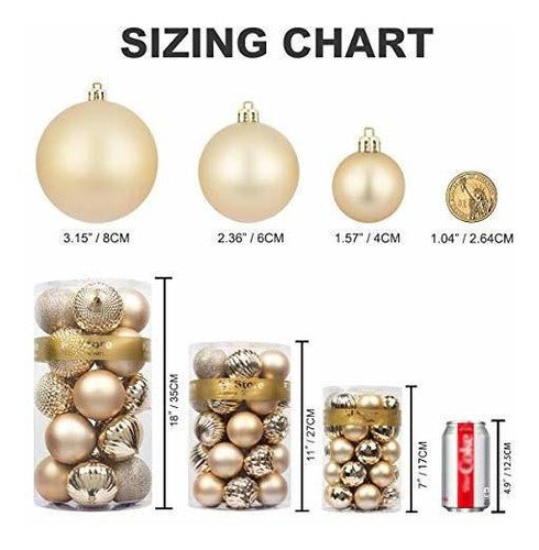 KI Store Champagne Christmas Balls 20pcs 6