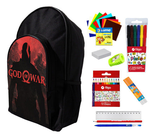 Super Combo Backpack + God Of War School Supplies #321 0
