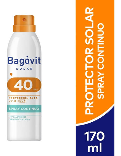 Bagóvit Solar Protector Fps 40 Continuous Spray X 170 Ml 0