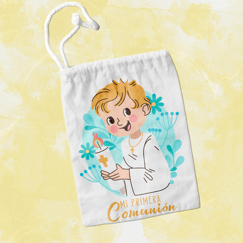 Fabric Souvenir Bags for Communion and Baptism - 15x20 cm - (10 Units) 5