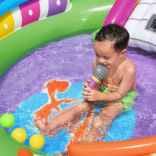 Piscina Inflable Interactiva Infantil Ovalada Música Bestway 5