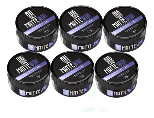 Cera Modeladora Matte Wax Big Barber 75g Seca Pacote 6 Unid 0