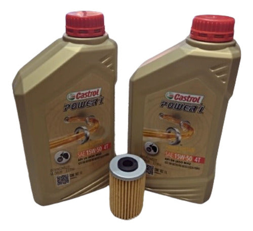 Service Bajaj Rouser Ns200 Castrol Power1 15w50 X2 + Filtro 0