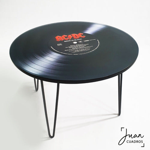 Juan Cuadros Deco Modern Round Coffee Table - Lacquered Vinyl Finish 0