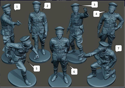 German Officers, WWII, 1/16 Scale (12cm), White Color 1