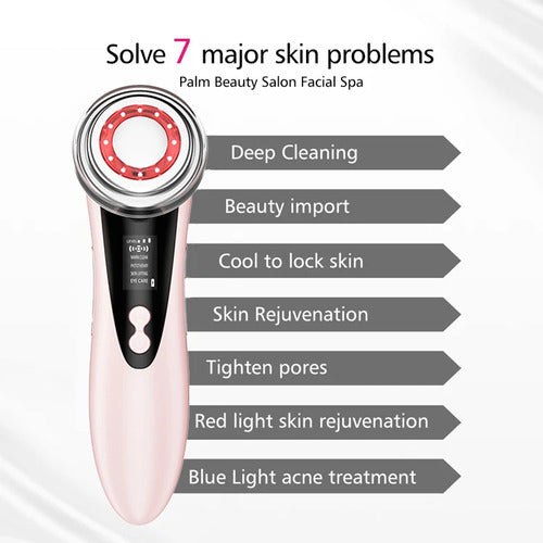 Renkai Ultrasonic Facial Massager LED Light Therapy Anti-Aging 7