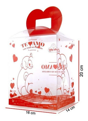 Caja Transparente De Acetato Diseño Romántico ! 3