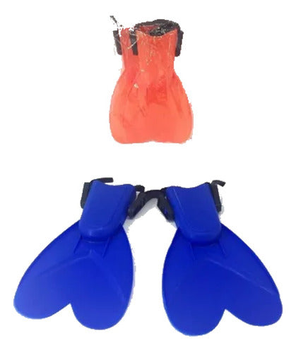 Set Patas De Rana Buceo Natación Niños Verano Faydi 402 0