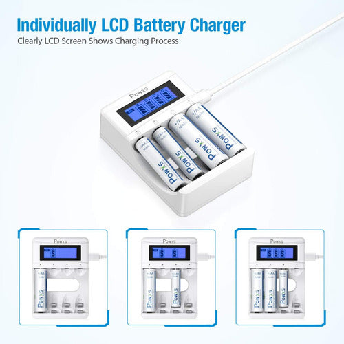 POWXS AA Rechargeable Batteries (8 Pieces 2000mAh) 1