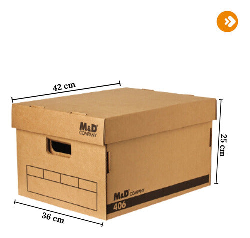 M&D 6690 Caja Archivo Kraft Alta 42x32x25 2